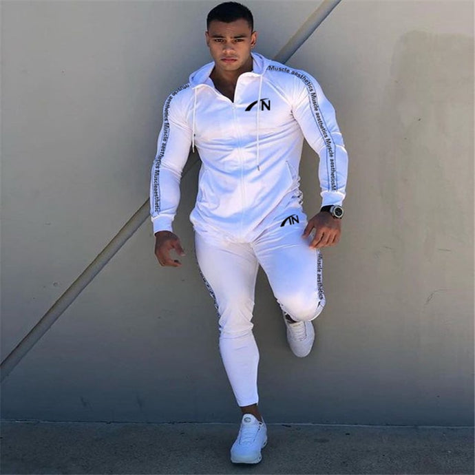 2019 Autumn brand sporting suit men Suit Men Hoodies Sets Mens Gyms Sportswear Jogger Suit Male Tracksuit sets